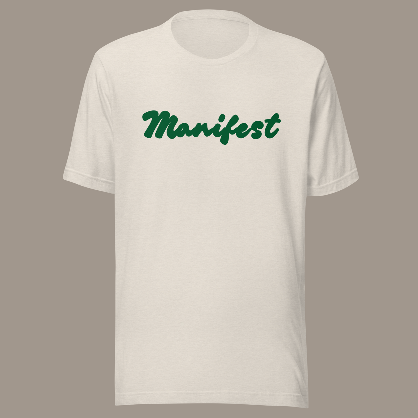 MANIFEST TEE (HEATHER DUST/GREEN)