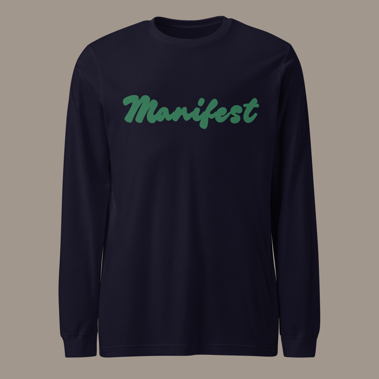 MANIFEST LONG SLEEVE TEE (NAVY/GREEN)