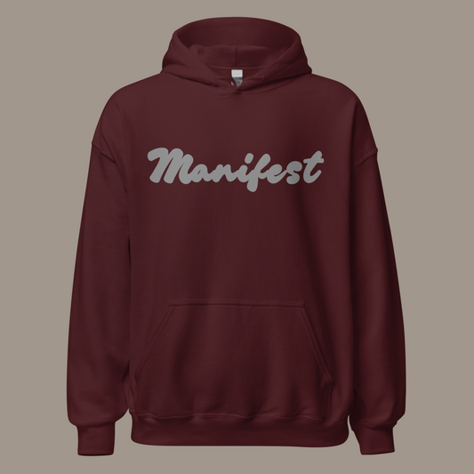 MANIFEST HOODIE (MAROON/GREY)