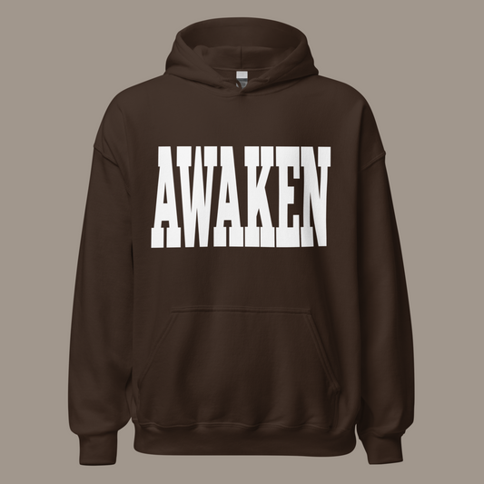 AWAKEN HOODIE (BROWN/WHITE)