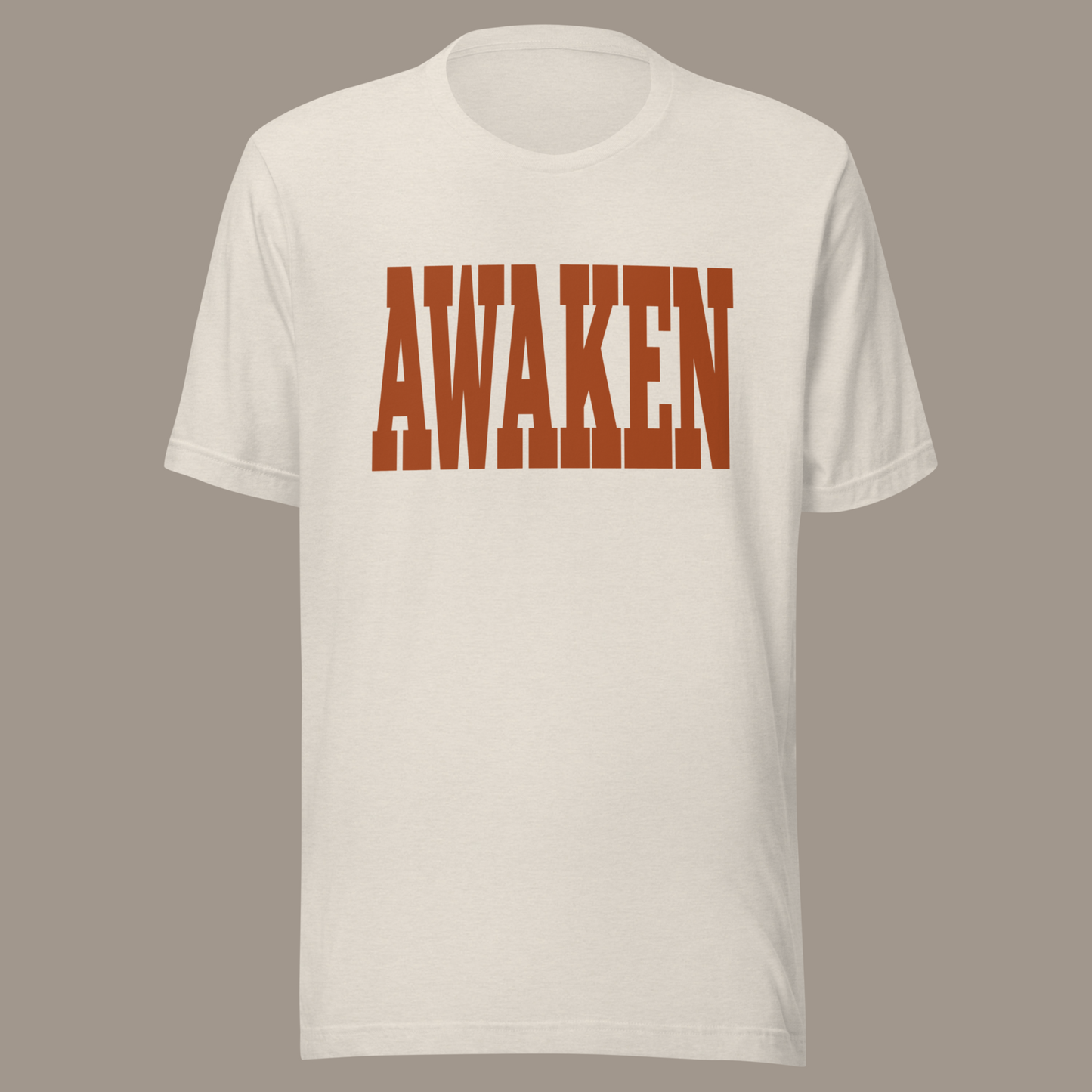 AWAKEN TEE (HEATHER DUST/ORANGE)