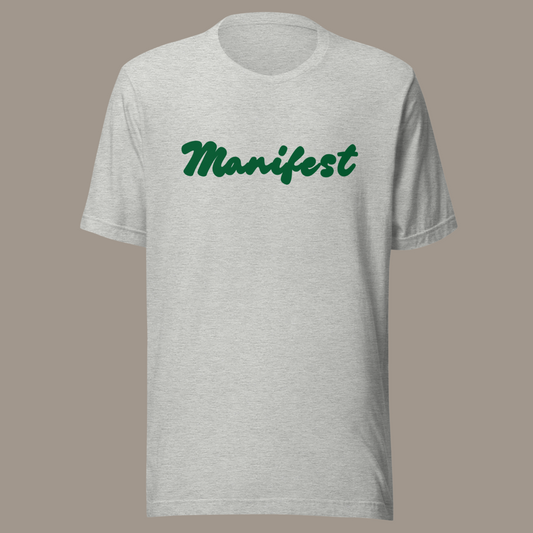 MANIFEST TEE (ATHLETIC HEATHER/GREEN)