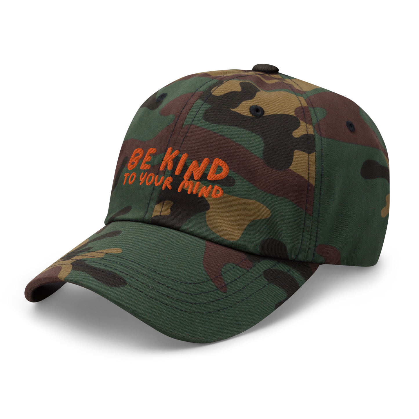 Be Kind To Your Mind Dad Hat (Orange Font)