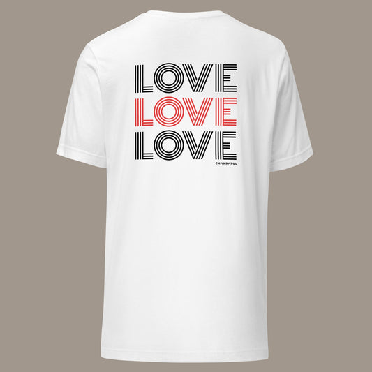 Triple Love Tee - Red/Black