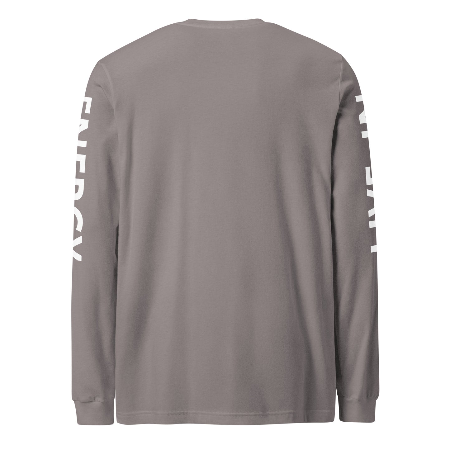 LIVE IN YOUR ENERGY LONG SLEEVE TEE (PEBBLE/WHITE)