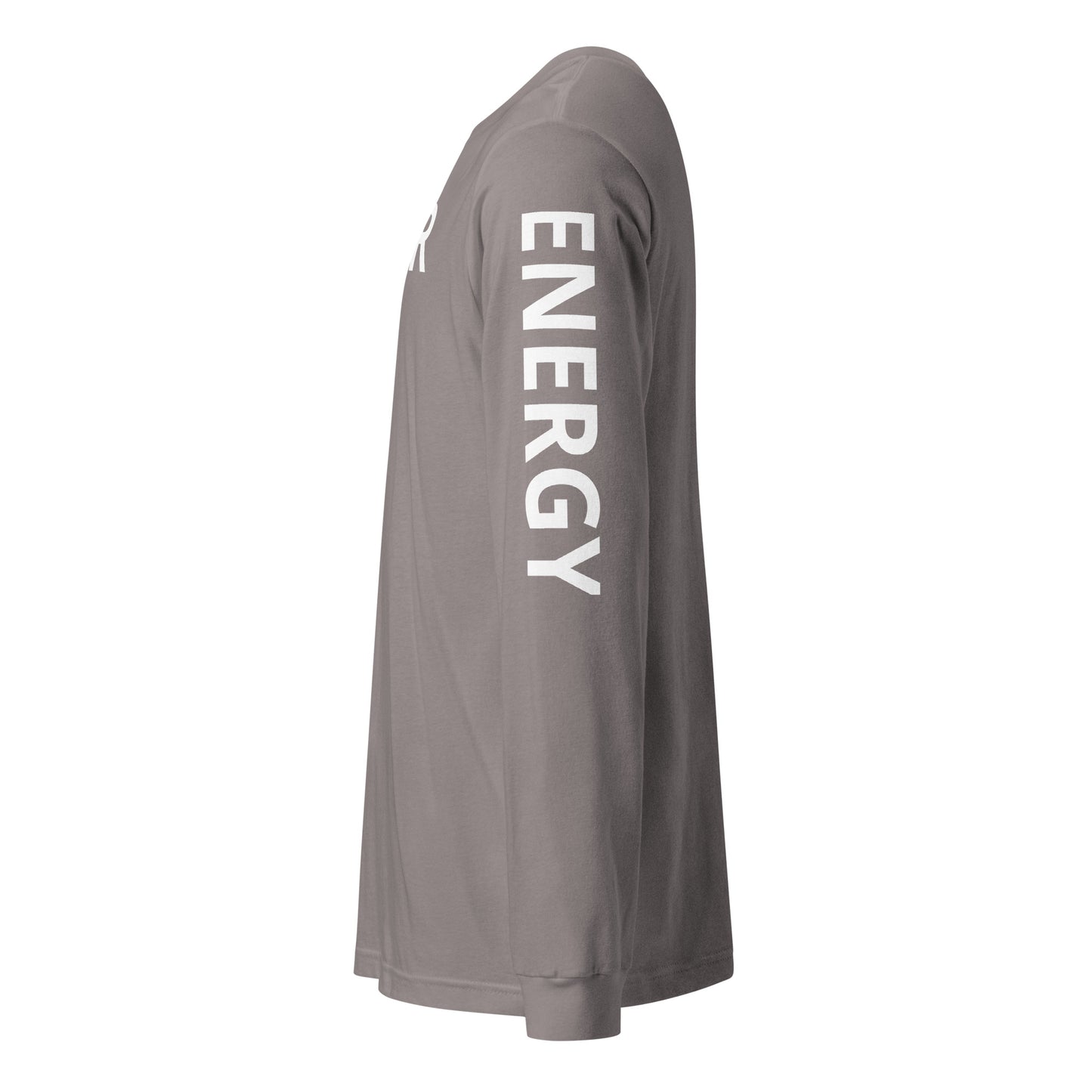 LIVE IN YOUR ENERGY LONG SLEEVE TEE (PEBBLE/WHITE)